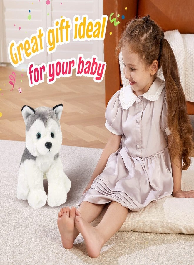 BSTAOFY 12'' Husky Stuffed Animal Realistic Puppy Dog Soft Plush Toys Adorable Birthday Valentines Christmas Festivals Gifts for Kids Toddlers Boys Girls - Image 3